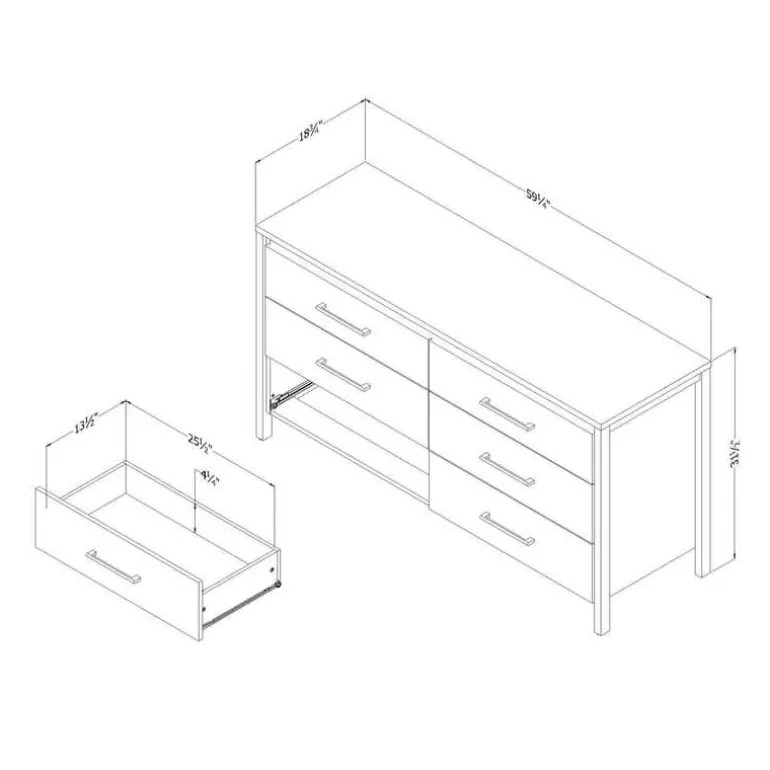 6-Drawer Dresser - South Shore