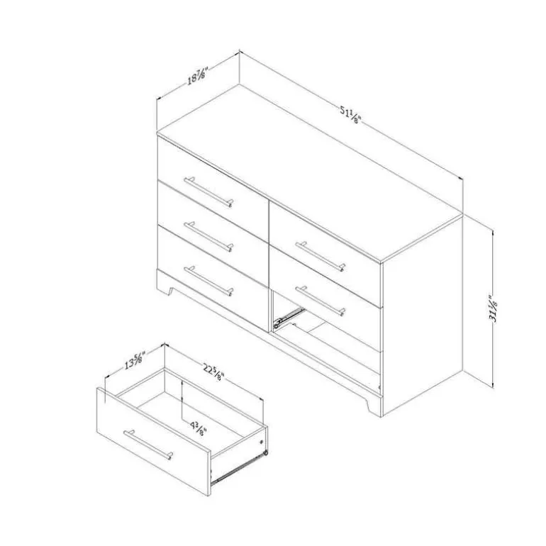6-Drawer Dresser - South Shore