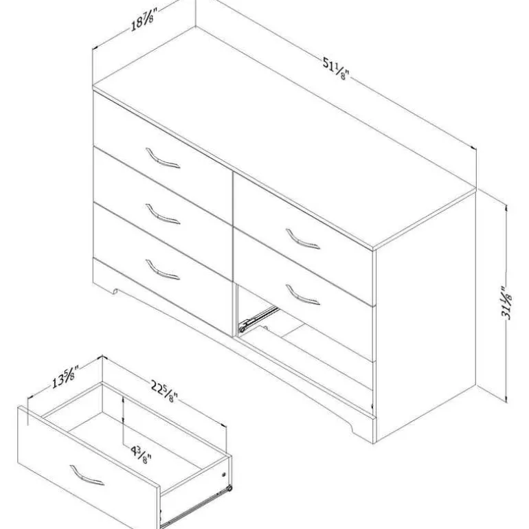 6-Drawer Dresser - South Shore