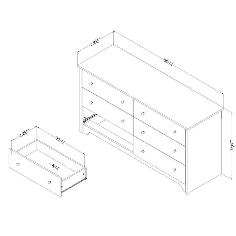 6-Drawer Dresser - South Shore