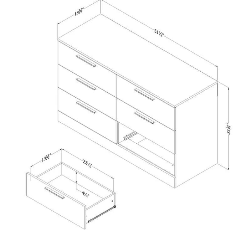 6-Drawer Dresser - South Shore