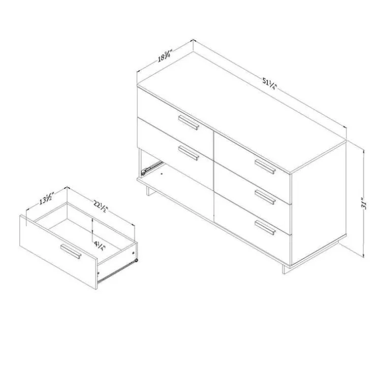 6-Drawer Dresser - South Shore