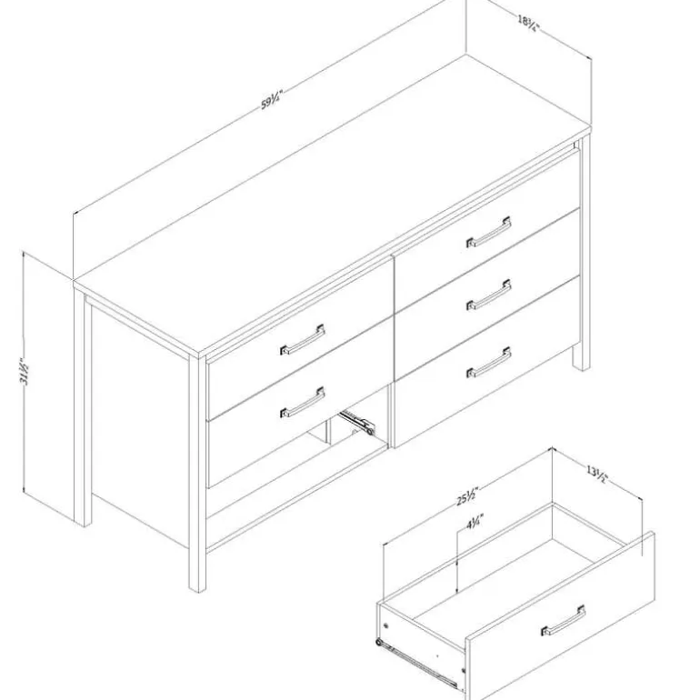 6-Drawer Dresser - South Shore