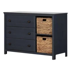 3-Drawer Dresser with Baskets - South Shore