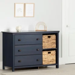 3-Drawer Dresser with Baskets - South Shore