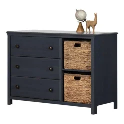 3-Drawer Dresser with Baskets - South Shore