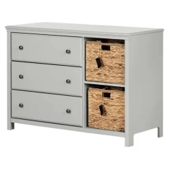 3-Drawer Dresser with Baskets - South Shore