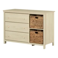 3-Drawer Dresser with Baskets - South Shore