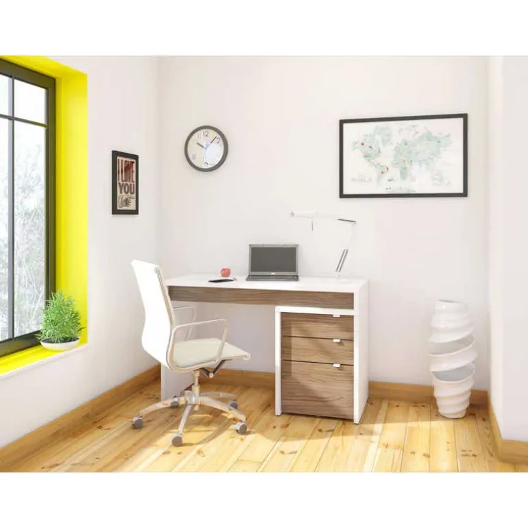 3-Drawer Filing Cabinet + Desk - Nexera