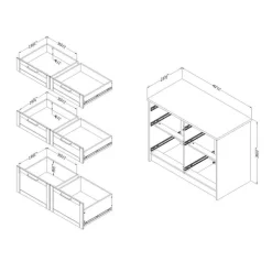 6-Drawer Kitchen Island - South Shore
