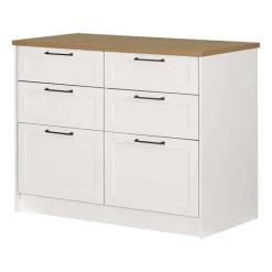 6-Drawer Kitchen Island - South Shore