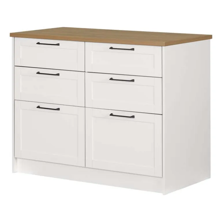 6-Drawer Kitchen Island - South Shore