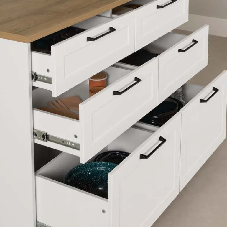6-Drawer Kitchen Island - South Shore