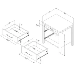 2-Drawer Night Stand - South Shore