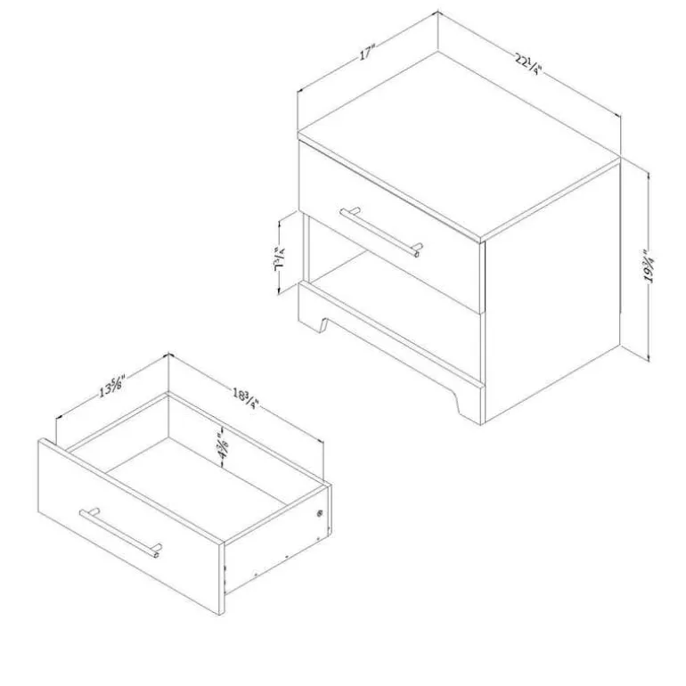 1-Drawer Nightstand - South Shore