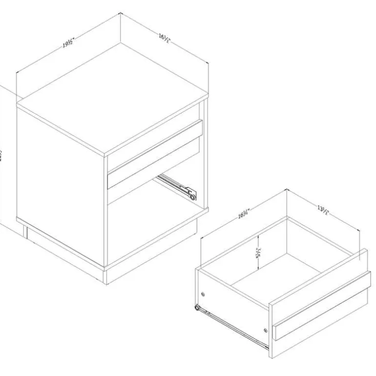 2-Drawer Nightstand - South Shore
