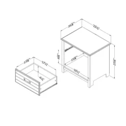 1-Drawer Nightstand - South Shore