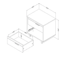 2-Drawer Nightstand - South Shore