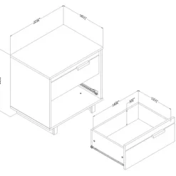 2-Drawer Nightstand - South Shore