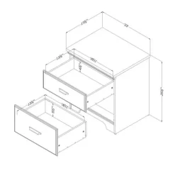 2-Drawer Nightstand - South Shore