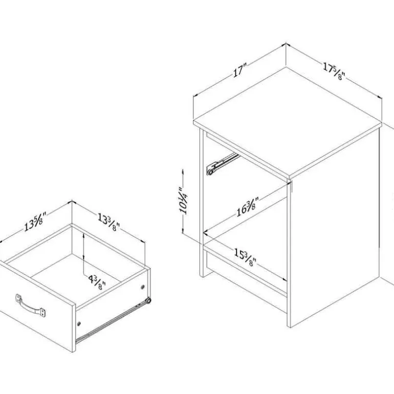 1-Drawer Nightstand - South Shore