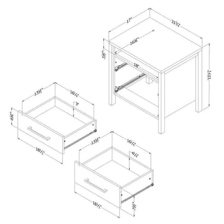 2-Drawer Nightstand - South Shore