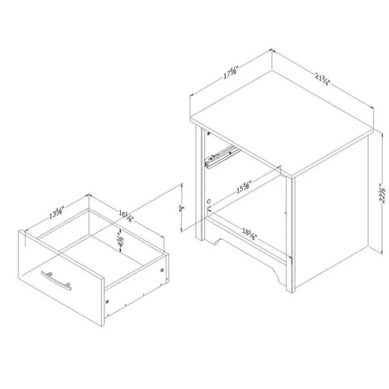 1-Drawer Nightstand - South Shore