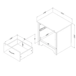 1-Drawer Nightstand - South Shore