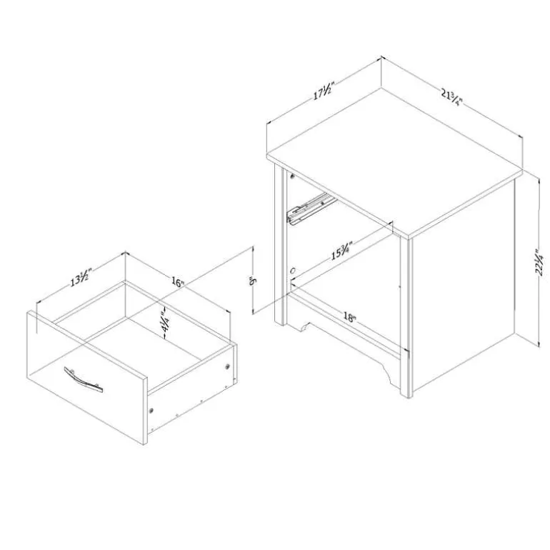 1-Drawer Nightstand - South Shore