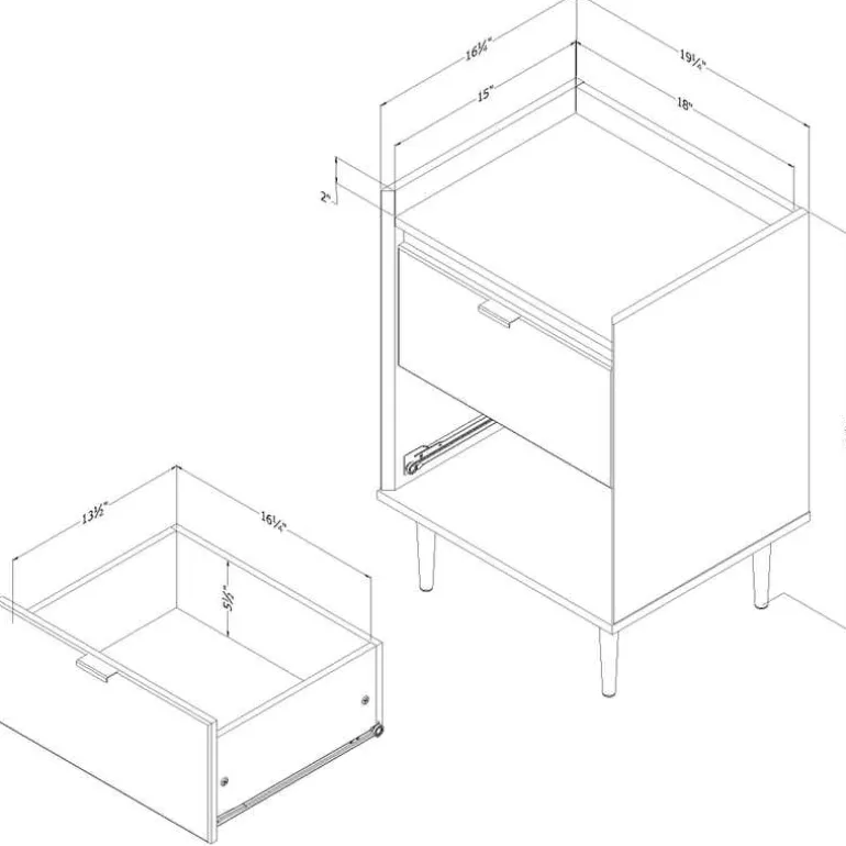 2-Drawer Nightstand - South Shore