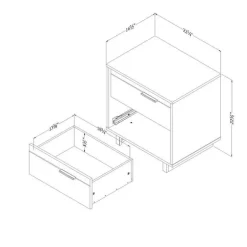 2-Drawer Nightstand - South Shore