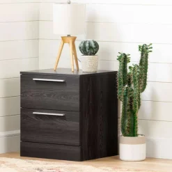2-Drawer Nightstand with Charging Outlet - South Shore