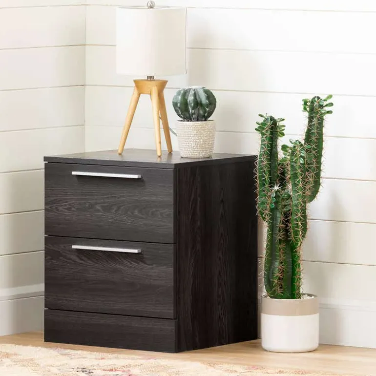2-Drawer Nightstand with Charging Outlet - South Shore