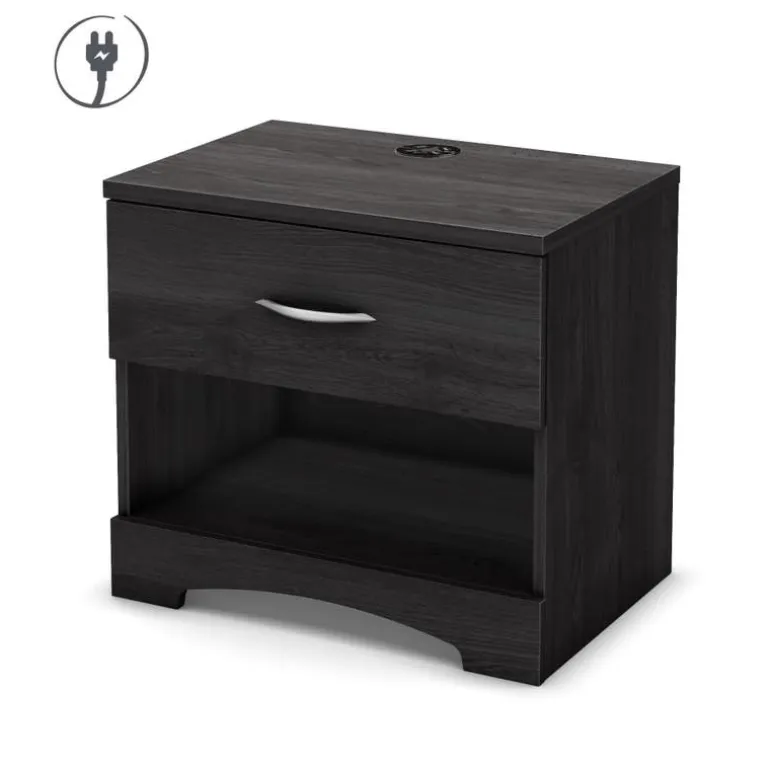 1-Drawer Nightstand with Charging Outlet - South Shore