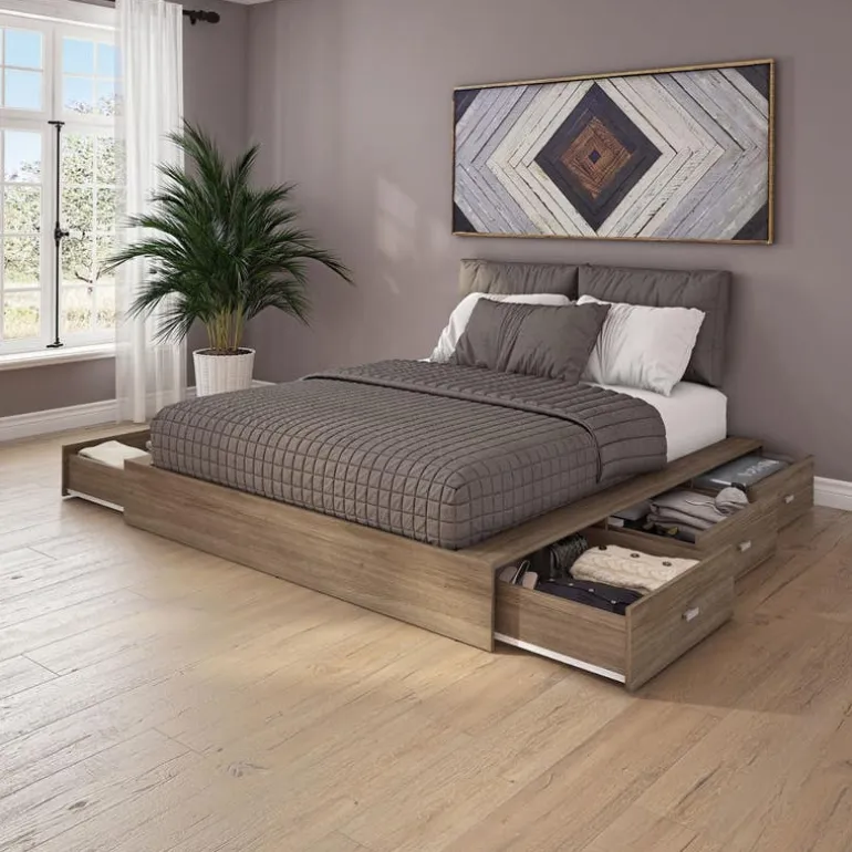 6-Drawer Storage Queen Platform Bed (60")
