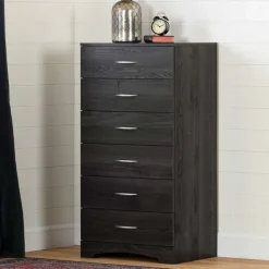 6-Drawer Tall Lingerie Chest - Rustic Style - South Shore