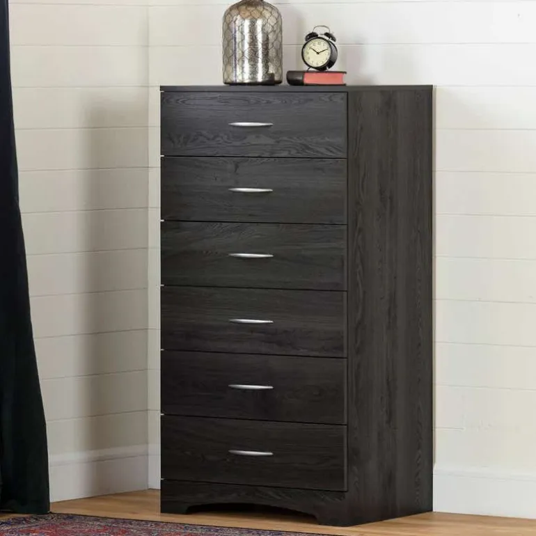 6-Drawer Tall Lingerie Chest - Rustic Style - South Shore