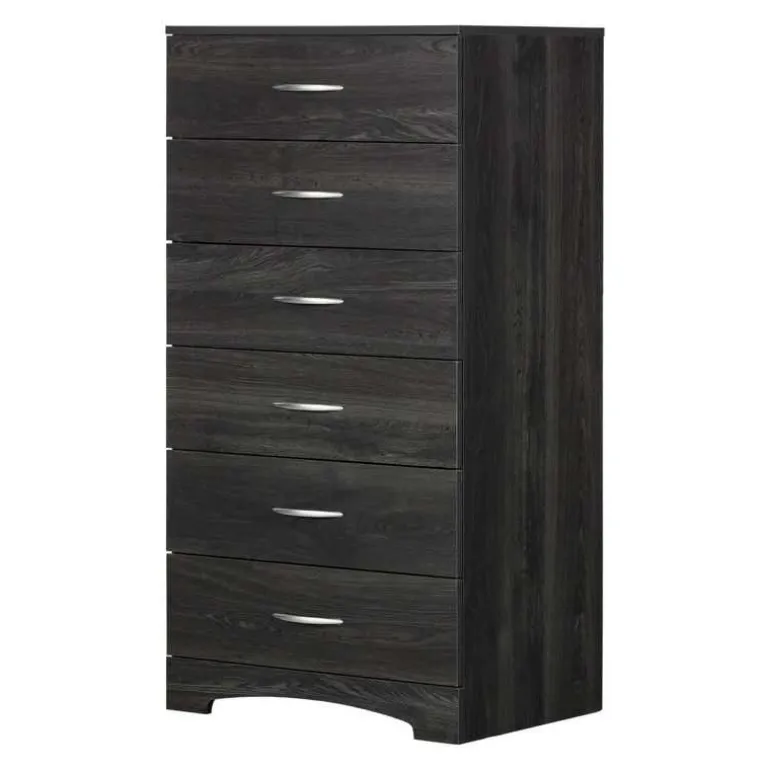 6-Drawer Tall Lingerie Chest - Rustic Style - South Shore