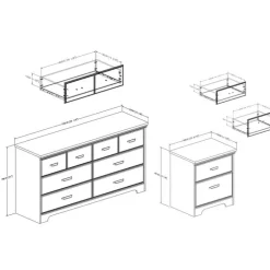 Dresser and Nightstand Set - South Shore