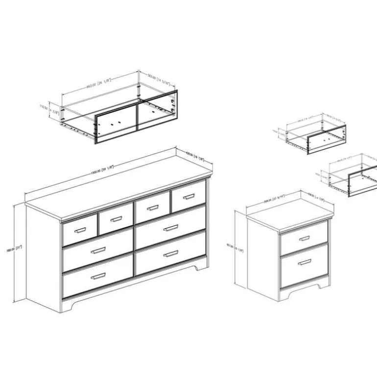 Dresser and Nightstand Set - South Shore