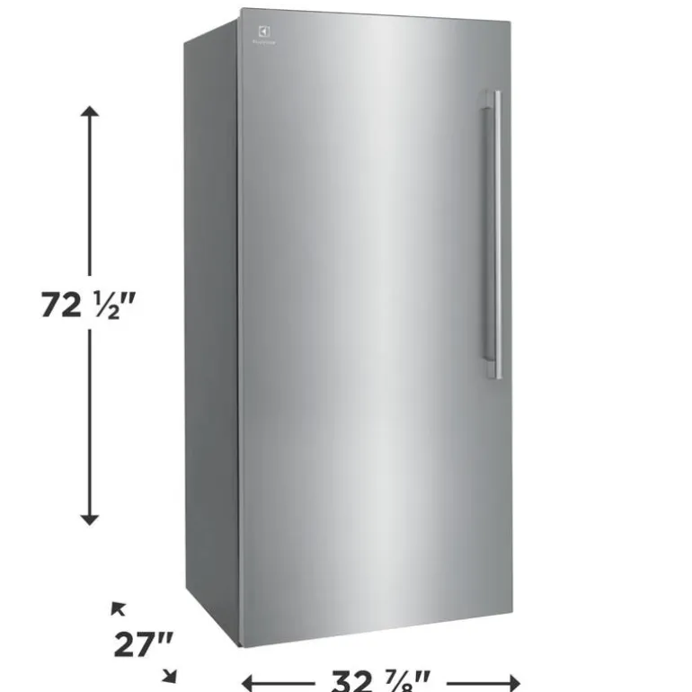 ELECTROLUX 19 Cu Ft 33 In Freezer Stainless, Vertical, 33" - EI33AF80WS