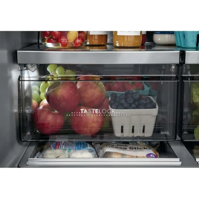 ELECTROLUX 21,8 Cu ft 36 In Refrigerator Stainless Bottom Freezer, French door - ERMC2295AS