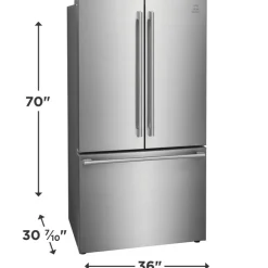 ELECTROLUX 22,6 Cu ft 36 InRefrigerator Stainless Bottom Freezer, French door - ERFG2393AS