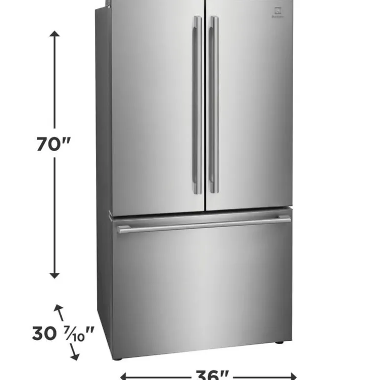 ELECTROLUX 22,6 Cu ft 36 InRefrigerator Stainless Bottom Freezer, French door - ERFG2393AS