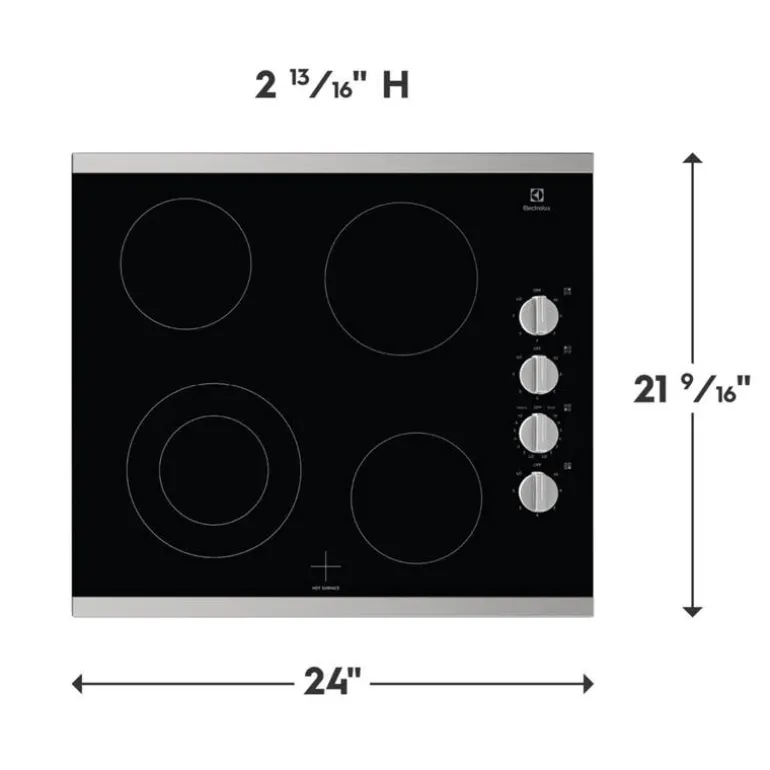 ELECTROLUX Cooktop Glass-Ceramic Stainless 24" Stainless - ECCE242CAS
