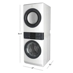 ELECTROLUX Laundry Tower, White, 27" - ELTE730CAW