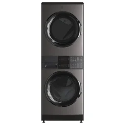 ELECTROLUX Spacemaker Laundry Tower, Black Stainless, 27", Front-Load - ELTE760CAT