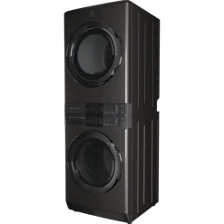 ELECTROLUX Spacemaker Laundry Tower, Black Stainless, 27