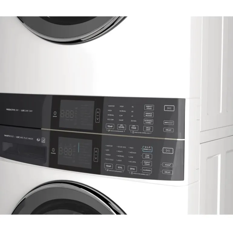 ELECTROLUX Spacemaker Laundry Tower, White, 27", Front-Load - ELTE760CAW