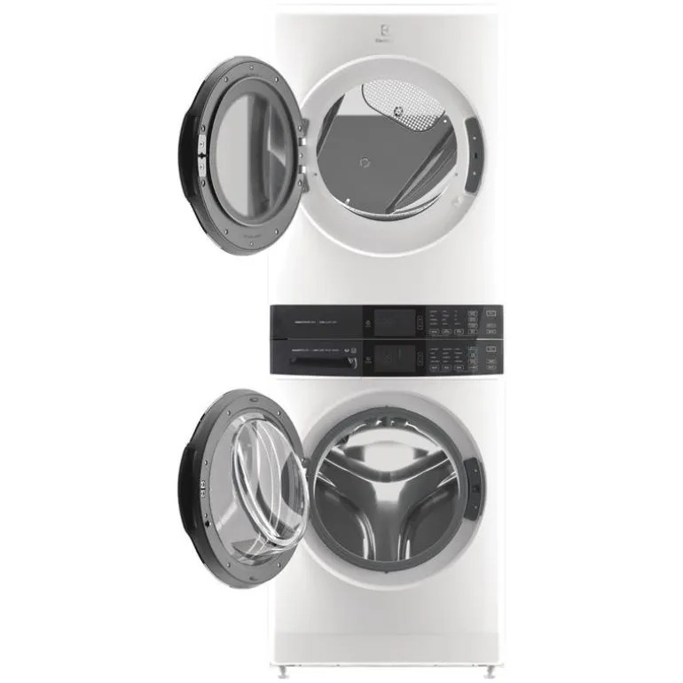 ELECTROLUX Spacemaker Laundry Tower, White, 27", Front-Load - ELTE760CAW